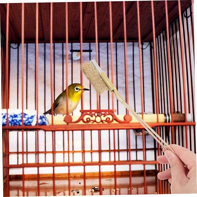 GALPADA 1Set Long Handle Bird Cage Cleaning Brush Brush for Maintenance Narrow Design for Convenient Cleaning Bird Supplies for Parrots