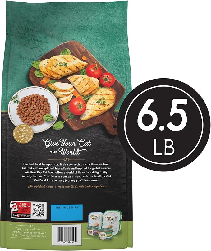 Purina Fancy Feast Medleys Primavera Style With White Meat Chicken and Accents of Tomato, Carrot and Spinach - 6.5 lb. Bag