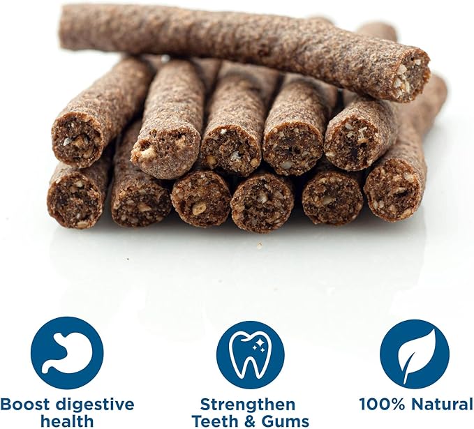 Premium Real Beef Snap Sticks - 20 Count (Pack of 1) - 100% Natural, No Additives, USA Packed, Easy to Digest, Rawhide-Free, High Protein, Great for Puppy Training