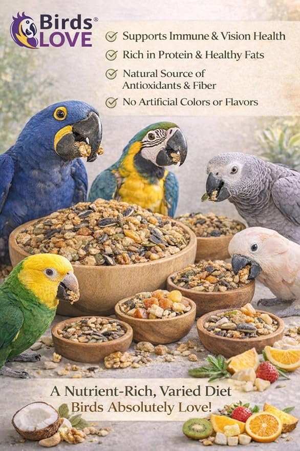 Birds LOVE All Natural Garden Blend Bird Food for Parrots 6lb