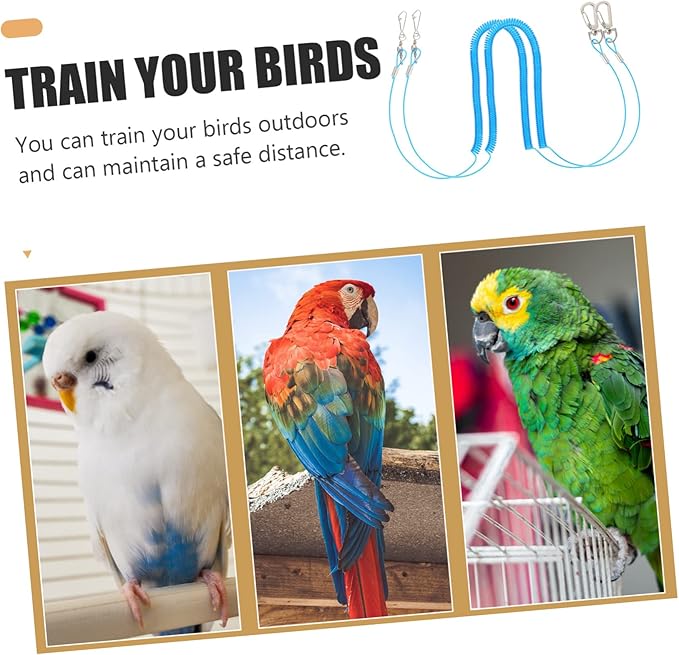 NOLITOY 8pcs Birdcages Accessories Parrot Harness Leash for Outdoor Flying Lightweight and Bird Harness Kit