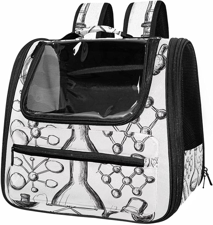Chemistry Science Doodle (2) Pet Carrier Airline Approved Soft Sided Portable Cozy Travel Pet Bag, Car Seat Safe Carrier for Cats and Dogs