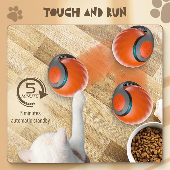 Speedy 3.0 Tail Cat Toy, 2026 New Speedy Tail Interactive Cat Toy for Indoor Cats, 2 Speed Adjustment- Automatic Moving Smart Cat Toys Ball with Tail for Bored Indoor Cats Dogs (2 PCS)