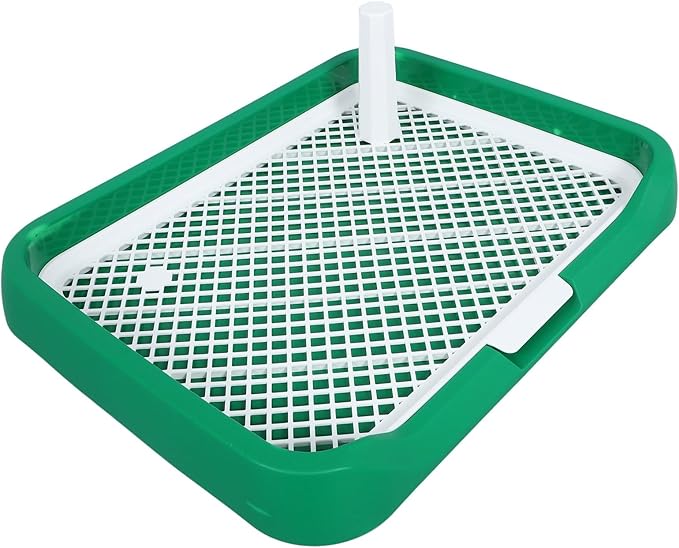 Dog Toilet Indoor Litter Box for Dogs and Puppies with Raised Edges Green Medium Size for Pet Housebreaking and Training