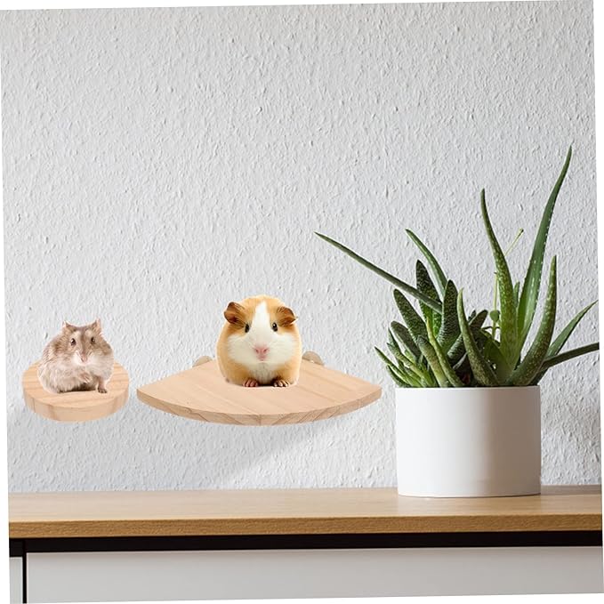 Abaodam 4Pcs Hamster Stand Platform Chinchilla Cage Accessories Parrot Perch Bed for Bird Cage PET Habitat Platform Non-Slip Design Suitable for Small Animals