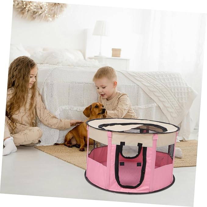 Toyvian Pet Playpen for Small Dogs Cats Portable Indoor Outdoor Playpen with Enclosed Design for Breeding Nurturing Multi Function Animal Tent