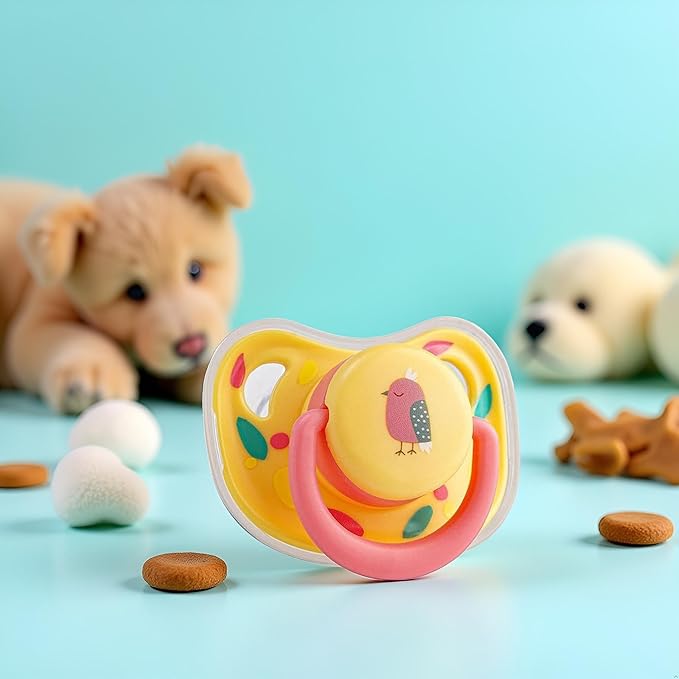 Pet Silicone Calming Pacifier, Dog Pacifiers for Small Dogs, Kitten Pacifiers, Puppy Teething Toys and Cat Chew Toys, Essential Pet Supplies, Puppy Essentials and Kitten Supplies (Chicks)