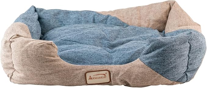Armarkat C47 Cat Bed, One Size,Navy Blue, Beige