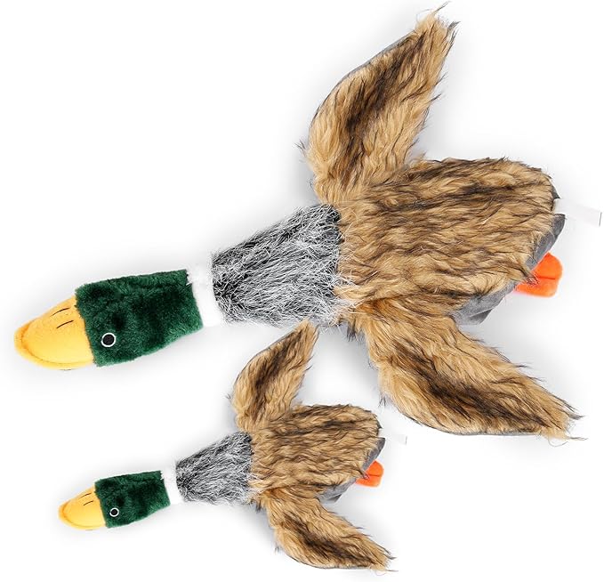 wangstar Squeaky Dog Toy for Puppy Dogs Toys to Keep Them Busy Mallard Duck Stuffed Dog Toys for Medium Small Dogs, 16.5" Wild Duck