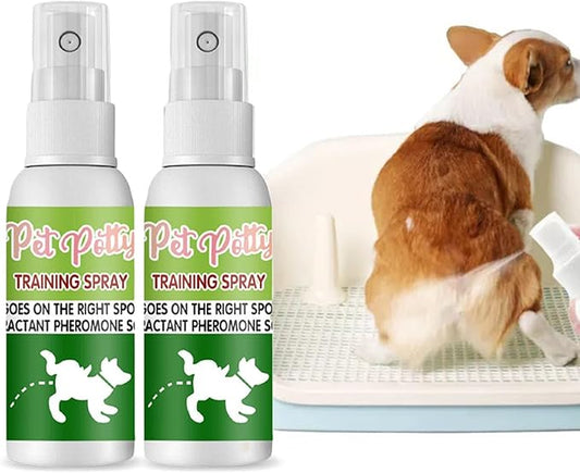 Pet Potty Training Spray,Pet Defecation Inducer 30ml,Cat and Dog Toilet Supplies,Toilet Training System ﻿ (2PCS)