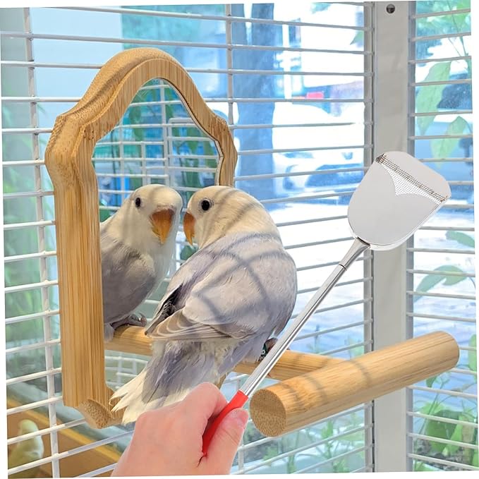 2pcs Bird Cage Cleaner Brush Set Droppings Shovel Durable Pet Bird Supplies for Easy Cleaning of Small Animal Cages Reliable Tools for Healthy Environment