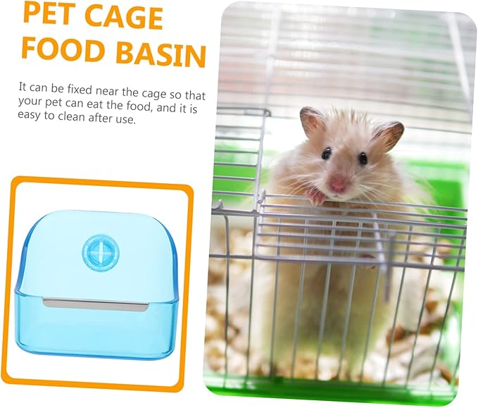 Yardwe Pet Cage Food Container Rabbit Feeding Bowl Convenient Hanging for Small Animals