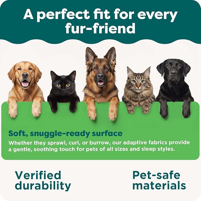 FurHaven Orthopedic Dog Bed for Large Dogs, Mattress Style Bed, Egg Crate with a solid Orthopedic Foam Base for Joint Support, Washable Cover, Jumbo Plus XXL, Plush Faux Fur & Suede, Gray