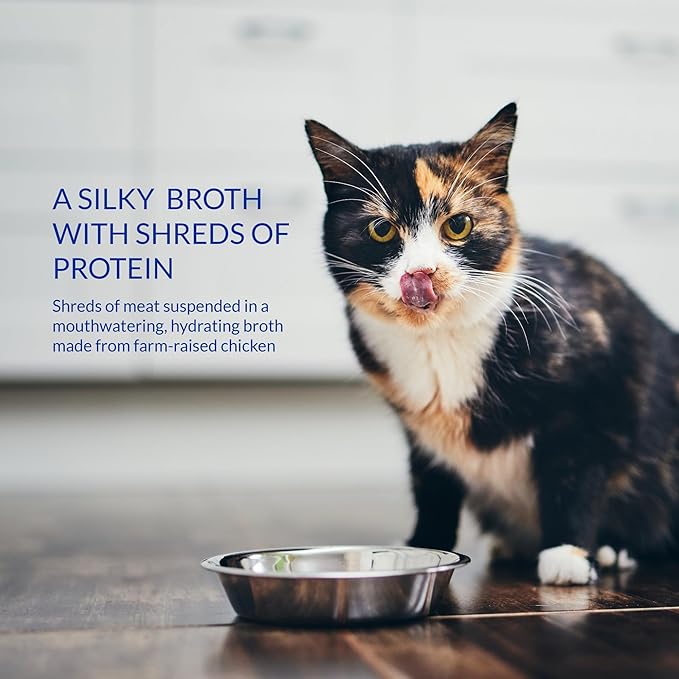 INABA Churu Broth for Cats, Side Dish Pouch, 1.4 Ounces per Pouch, 24 Pouches, Chicken Variety