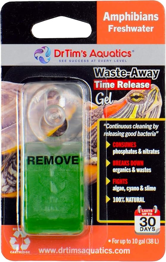 DrTim’s Aquatics Waste-Away Gel Fish Tank Cleaner for Freshwater Aquariums – Unclogs, Cleans, Removes Hidden Fish Food Waste – for Turtle Tanks – Small, Single Pack