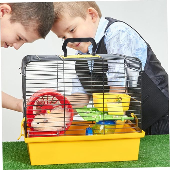 LIOOBO Portable Pet Crate Handles 20 Hamster Squirrel Bird Cage Accessories Easy to Carry Outdoor