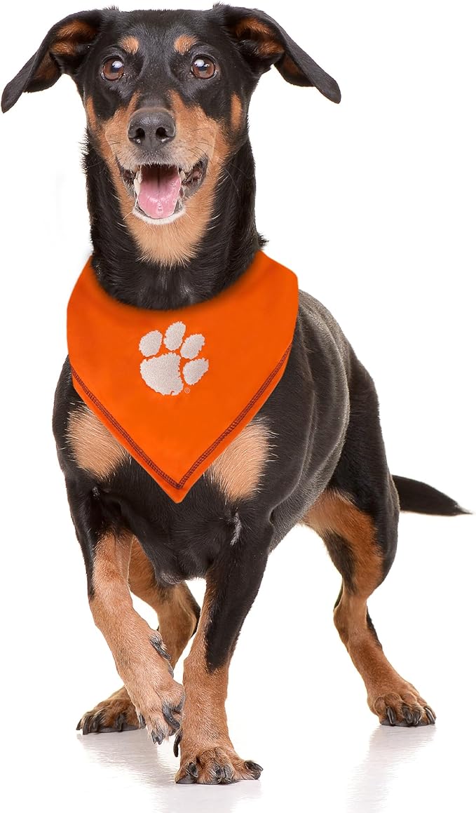 Pets First NCAA Clemson Tigers Tie Bandana, Large/x-Large. Dog Bandana Scarf Bib for Pet Cat Dog. The Ultimate Game-Day, Party Bandana (CL-3550-L-XL)