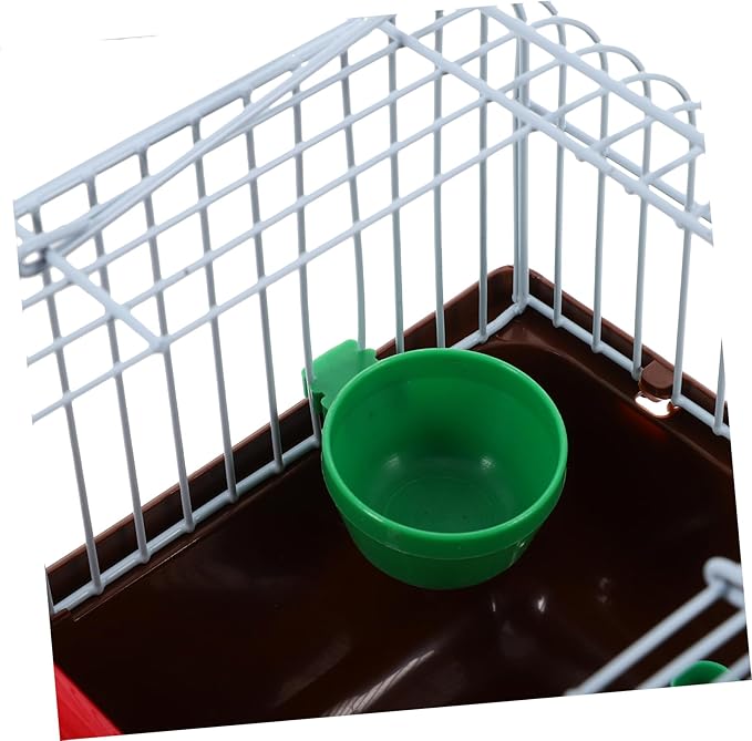 BESPORTBLE Multi-use Bird Carrier with Stand Portable Birdcage for Parakeets Includes Food and Water Accessories Parrot Cage for Animals