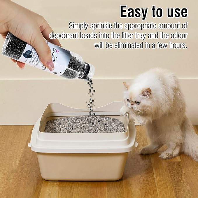 Cat Litter Box Deodorant - Beads & Crystals | Eliminate Cat Stink, Neutralize Odor, 8.5 oz (1 pcs)