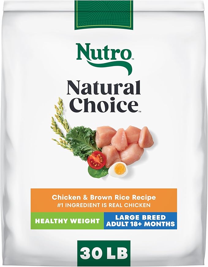Nutro Natural Choice Large Breed Healthy Weight Dog Food, Chicken & Brown Rice Recipe, 30 lb. Bag