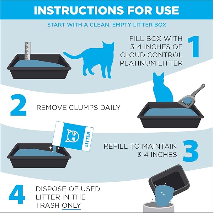 ARM & Hammer Cloud Control Platinum Cat Litter, Multi-Cat Clumping Litter, Hypoallergenic and Dust-Free, 14-Day Odor Control, 18 lbs