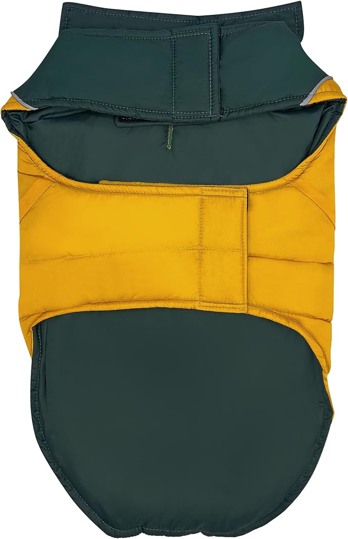 NFL Green Bay Packers Puffer Vest for Dogs & Cats, Size Large. Warm, Cozy, and Waterproof Dog Coat, for Small and Large Dogs/Cats. Best NFL Licensed PET Warming Sports Jacket