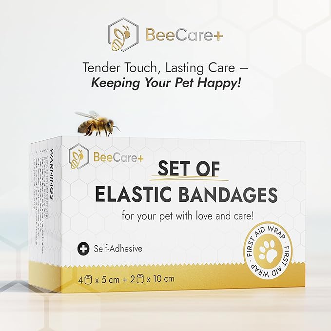 Cat & Dog Bandages for Wounds Protect from Licking and Dirt – Set of 4 pcs x 5 cm + 2 pcs x 10 cm – Dog Wound Care from Natural Rubber Latex