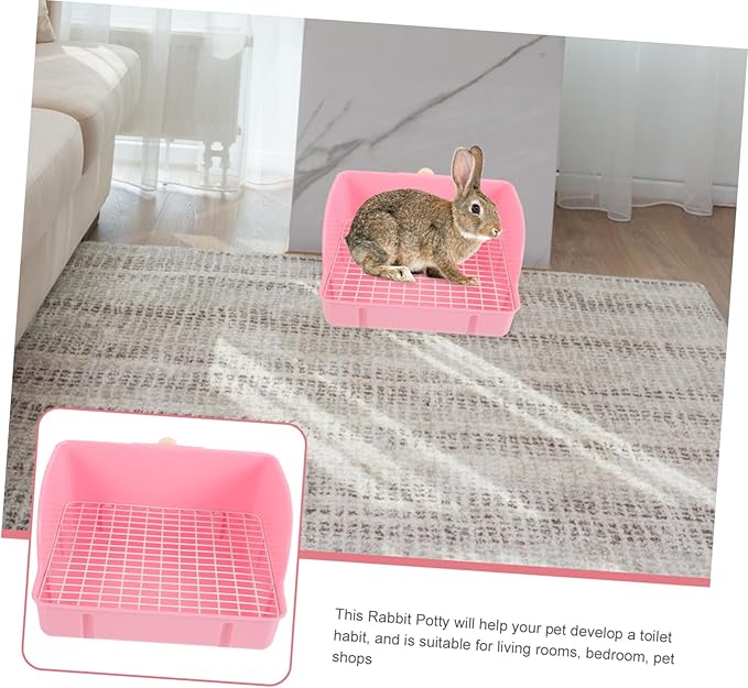 Large Plastic Rabbit Litter Box Pet Litter Box Easy Cleaning Guinea Pig