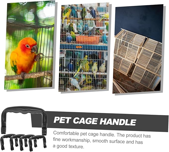 Yardwe 5pcs Portable Plastic Bird Cage Handle for Easy Lifting Ergonomic Grip for Outdoor Pet Transport and Lightweight Design for Small Animals and Pet Cages