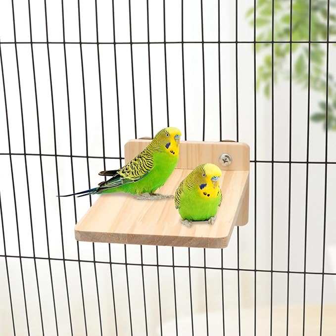 Wooden Stand Platform Birds Perch for Hamster Rat Mice Chinchilla Cage Exercise Toy