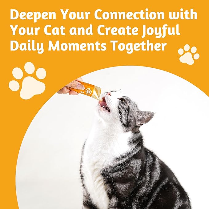 Just Try 20 Tubes Natural Fish Oil Cat Treats for Skin and Coat with Omega Oils, Taurine and Vitamin E, 0.5 Ounces Each Tube