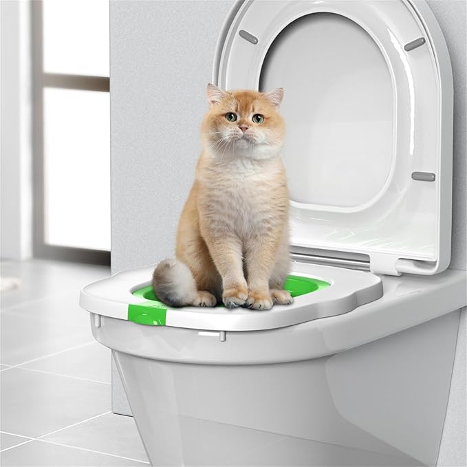 Cats Toilet Trainer - Reusable Plastic Litter Tray & Training Kit