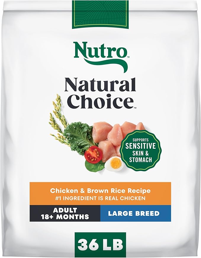 Nutro Natural Choice Large Breed Dry Dog Food, Adult Dog Food Chicken and Brown Rice Recipe, 36 lbs.
