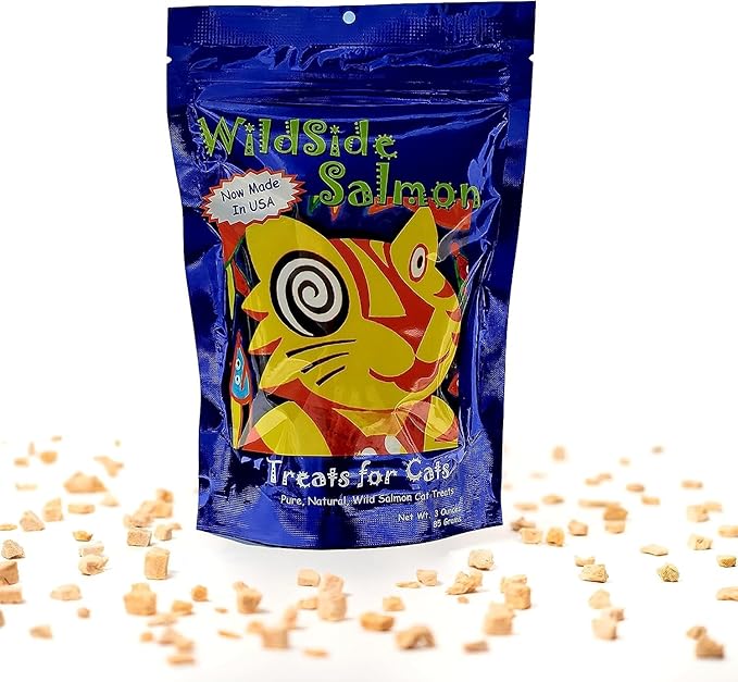 100% Wild Alaskan Salmon Freeze Dried Cat Treats - Healthy Training Treat - 3oz (3 Pack)