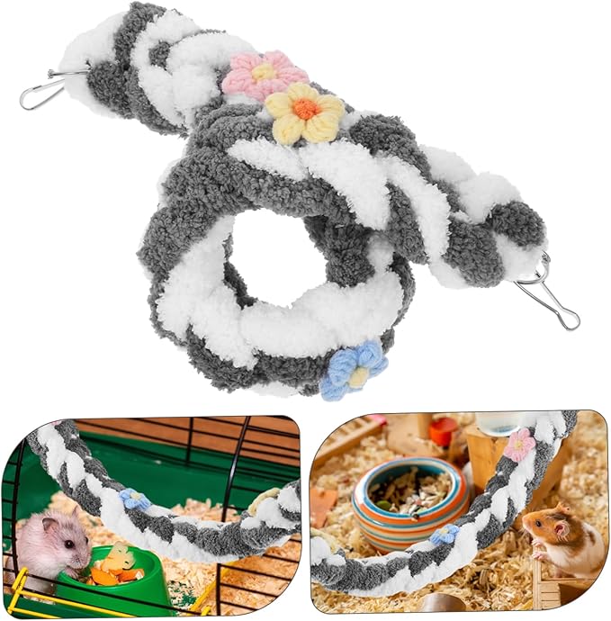 BESPORTBLE Squirrel Climbing Rope Perch Toy for Rats Hamsters and Sugar Gliders Safe Hanging Activity Accessory for Bird Cages Reducing Boredom and Enhancing Enrichment