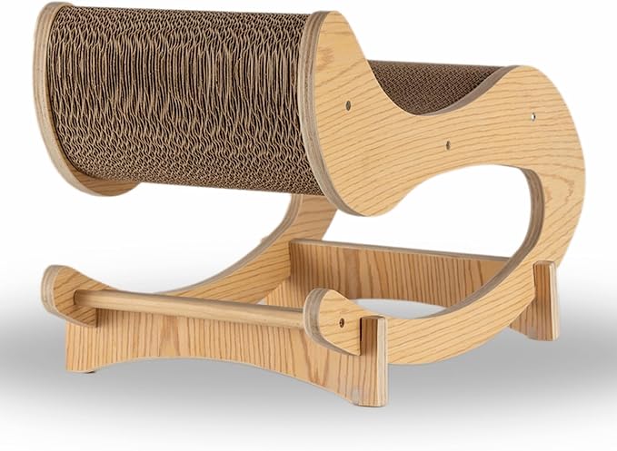 Armarkat Real Wood Medium Wooden Cat Rocking Chair, Detachable Cat Swing Chair S1302