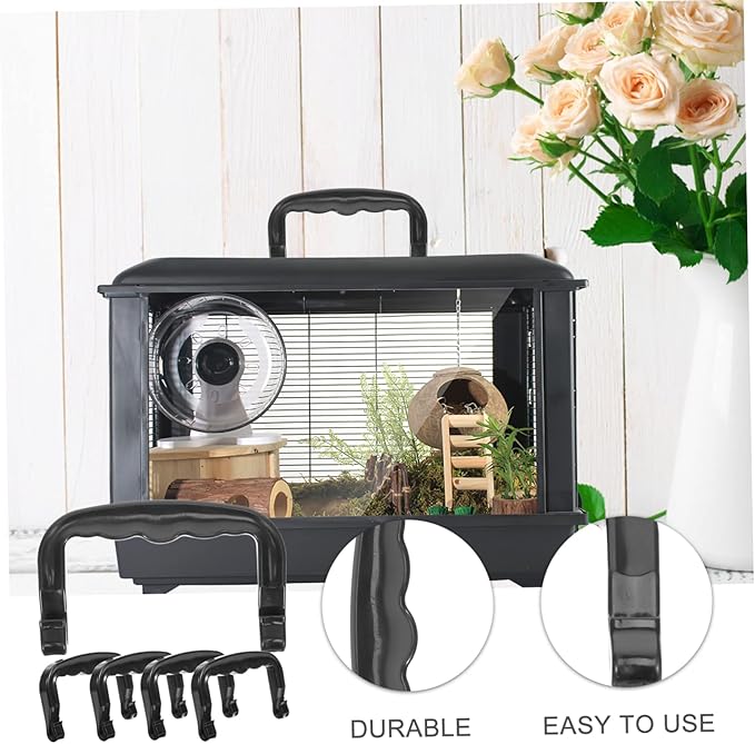 5pcs Portable Plastic Bird Cage Handle Ergonomic Lightweight Lifting Grip for Pet Carriers Suitable for Hamsters and Birds Design for Outdoor Use