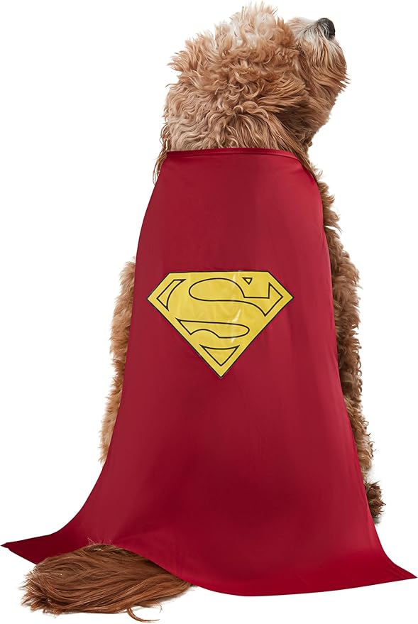 DC Comics Superheroes: Superman Pet Costume for For Dogs or Cats by Rubies, Medium