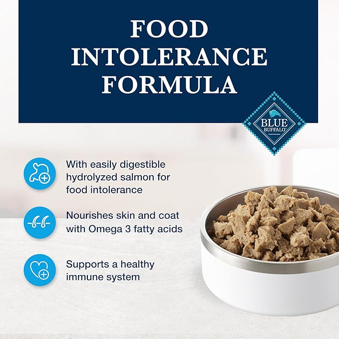 Blue Buffalo Natural Veterinary Diet HF Hydrolyzed for Food Intolerance Wet Cat Food, Veterinarian's Prescription Required, Salmon, 5.5-oz. Cans (24 Count)