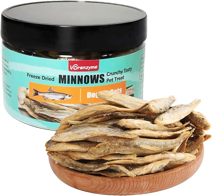 Minnows - Freeze Dried Minnows for Dogs & Cats, 100% Natural Single Ingredient Dog & Cat Treats, 2 oz