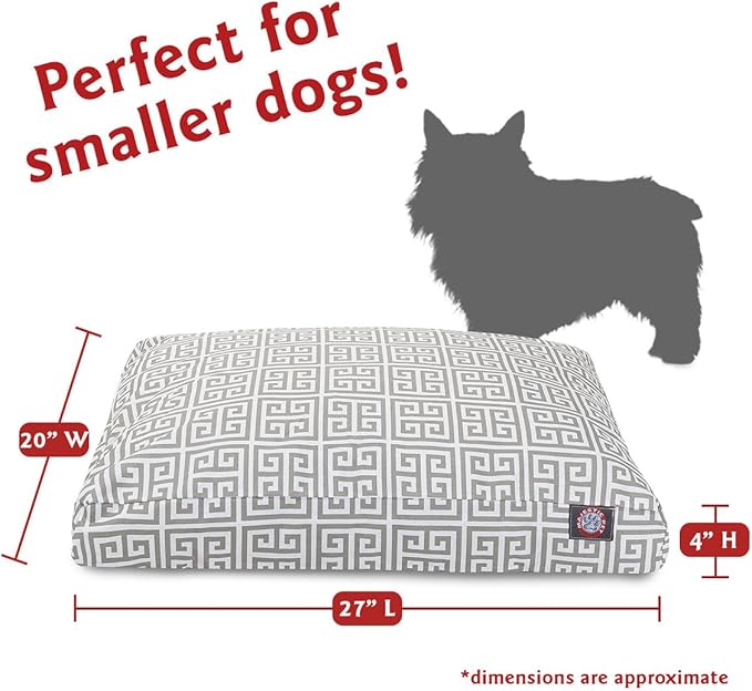 Grey Towers Small Rectangle Indoor Outdoor Pet Dog Bed With Removable Washable Cover By Majestic Pet Products