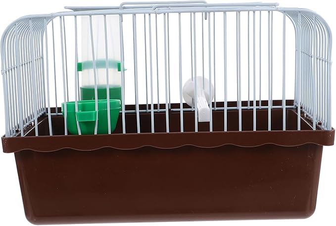NUOBESTY Portable Bird Carrier Cage for Travel with Perch Food Box Water Dispenser Lightweight Spacious Parrot and Lovebird Travel Cage for Small Birds and Pets Easy-Clean Design