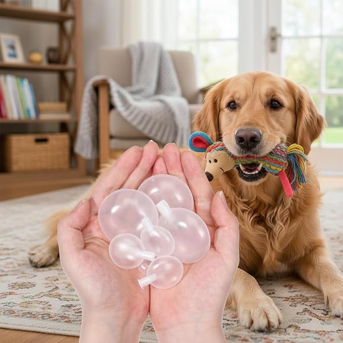12PCS Plastic Squeakers for Dog Toys, 50mm+30mm Dog Squeakers Replacement Clear Noise Maker Insert Replacement Toy Squeaker Fit for Pet Supply Cat Toys, 2 Sizes