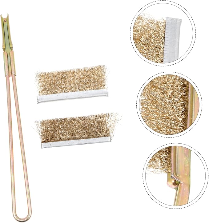 LIOOBO 1Set Bird Cage Cleaning Brush Long Handle Cage Brush for Easy Cleaning of Bird Cages and Feeders Wire Material for Removing Dirt