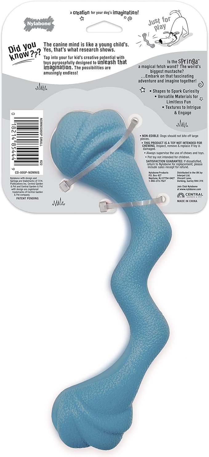 Nylabone Springa Interactive Dog Toy for Small Dogs - Lightweight Flexible Floatable Dog Tug Toy for Creative Play & Dog Exercise
