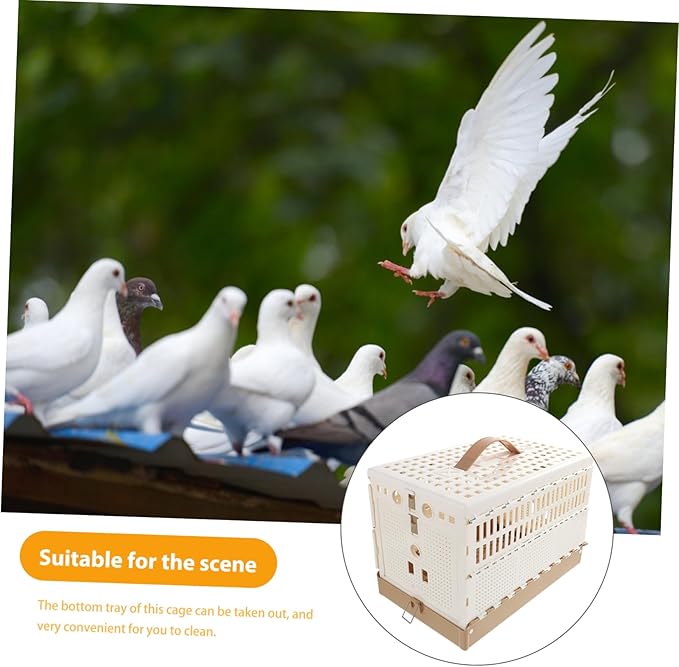 Garneck ABS Folding Pigeon Cage for Racing and Training Portable Plastic Pigeon Nest Suitable for Outdoor Use