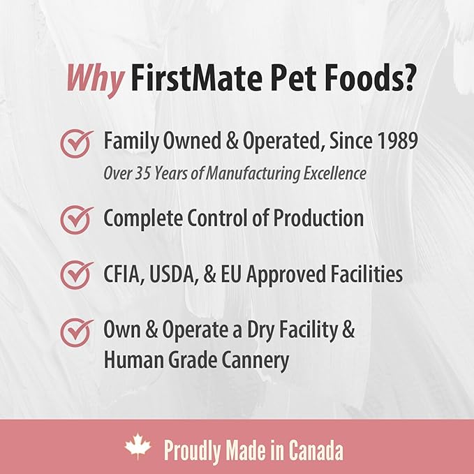 FirstMate Grain Friendly Dog Food Senior/Weight Control Formula – Wild Caught Fish, Low Fat Single Protein Dry Dog Food for Senior Dogs & Weight Management, Pea Free & Potato Free – 25 lb Bag