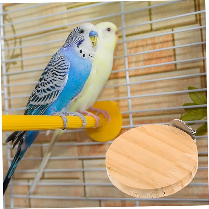 Toddmomy 3PCS Wooden PET Platform Toy for Hamsters Parrots and Birds Sturdy Climbing Stand and Perch for Bird Cages for Small Animal Habitats Natural Wood Material