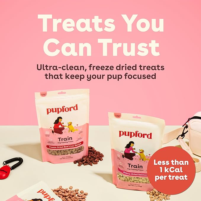 Pupford Freeze Dried Training Treats for Dogs & Puppies, 225+ Three Ingredient Bites (Beef Liver, 2 oz)