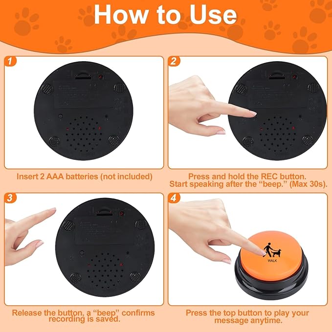 Dog Buttons for Communication, 16 Pcs 8 Color Dog Talking Button Set, 30s Recordable Voice Pet Training Buzzers, Speaking Buttons for Dogs & Cats with 4 Scene Stickers (Batteries Not Included)